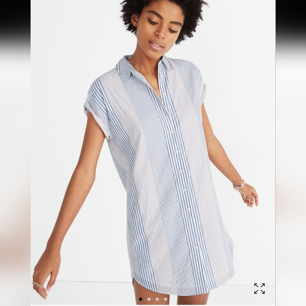 Madewell, Women's Size Small Striped Button-Down Dress